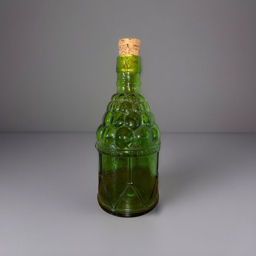 Vintage Wheaton 7 1/2" McGivers American Army Bitters Bottle Green Glass Cork